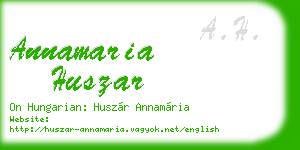 annamaria huszar business card