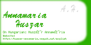 annamaria huszar business card